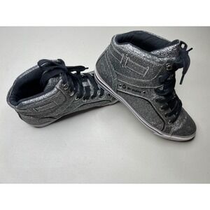 G by Guess GGOPALL2 Men Silver Glitter High Top Sneakers Size 10M Sparkle Shoes